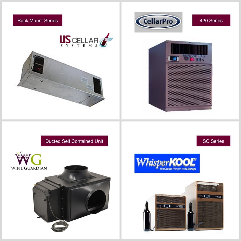 Wine cellar refrigeration system brands regularly recommended by M&M Cellar Systems