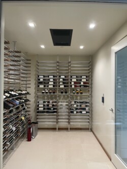 1 - Modern Home Wine Cellar with Cooling Units Modern Home Wine Cellar with Refrigeration Units